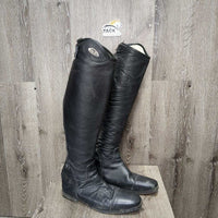 Dress Boots, Zips *vgc, mnr dirt, scrapes & scuffs, stretched elastics, tight snap
