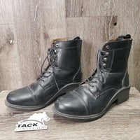 JUNIORS Paddock Boots, laces *vgc, mnr dirt, dents, dings, peeled spots, inner heel rubs