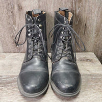 JUNIORS Paddock Boots, laces *vgc, mnr dirt, dents, dings, peeled spots, inner heel rubs