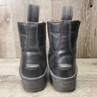 JUNIORS Paddock Boots, zips *vgc, mnr dust/dirt, v.torn tongue edges, mnr inner heel rubs