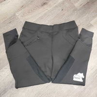Thick Winter Fleece Lined Riding Breeches, Pull On *gc/fair, v.rubbed & pilly, hair, faded, older
