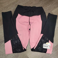 Full Sticky Seat Riding Tight Breeches, pull on *gc/fair, repairs, mnr stains, cracking logo, seam rubs & frays
