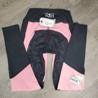 Full Sticky Seat Riding Tight Breeches, pull on *gc/fair, repairs, mnr stains, cracking logo, seam rubs & frays
