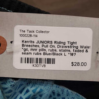 JUNIORS Riding Tight Breeches, Pull On, Drawstring Waist *gc, mnr pills, rubs, stains, faded & seam rubs
