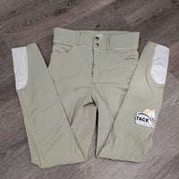 JUNIORS Euro Seat Breeches *gc/fair, seam puckers, dingy, discolored seat/legs
