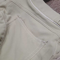 JUNIORS Euro Seat Breeches *gc/fair, seam puckers, dingy, discolored seat/legs

