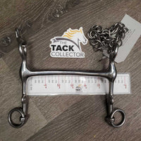 Narrow Curved Mullen Mouth Weymouth Bit, chain *vgc, clean, mnr scuffs
