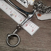 Narrow Curved Mullen Mouth Weymouth Bit, chain *vgc, clean, mnr scuffs
