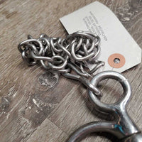 SS Med Mullen Mouth Pelham Bit, chain *vgc, clean, mnr scuffs
