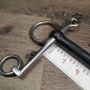 LS Narrow Soft - Flexi Rubber Mullen Mouth Pelham Bit, chain *vgc, clean, chewsnr scuffs