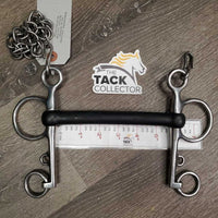 LS Narrow Soft - Flexi Rubber Mullen Mouth Pelham Bit, chain *vgc, clean, chewsnr scuffs
