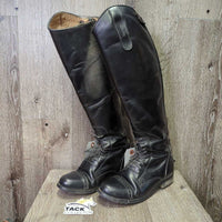 Field Boots, zips *gc/fair, v.run down heels, rubbed & thin spots, stiff zips, dirt, holes
