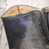 Field Boots, zips *gc/fair, v.run down heels, rubbed & thin spots, stiff zips, dirt, holes
