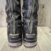 Field Boots, zips *gc/fair, v.run down heels, rubbed & thin spots, stiff zips, dirt, holes
