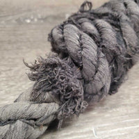Thick Cotton Lead Rope, hvy Bull Snap *gc. clean, faded, snags, rubs, rusty
