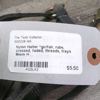 Nylon Halter *gc/fair, rubs, creased, faded, threads, frays
