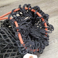Mini (.5") holes Fine Nylon String Slow Feed Hay Net, Trailer Bag? *gc, dirty, faded, repaired, rubs, frays, rust