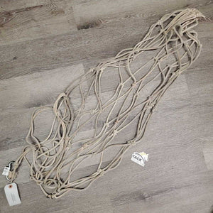 Hvy Cotton String Hay Net, Caribiner *gc/fair, stains, dingy, frays, slices, rubs, older