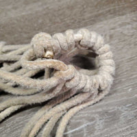 Hvy Cotton String Hay Net, Caribiner *gc/fair, stains, dingy, frays, slices, rubs, older
