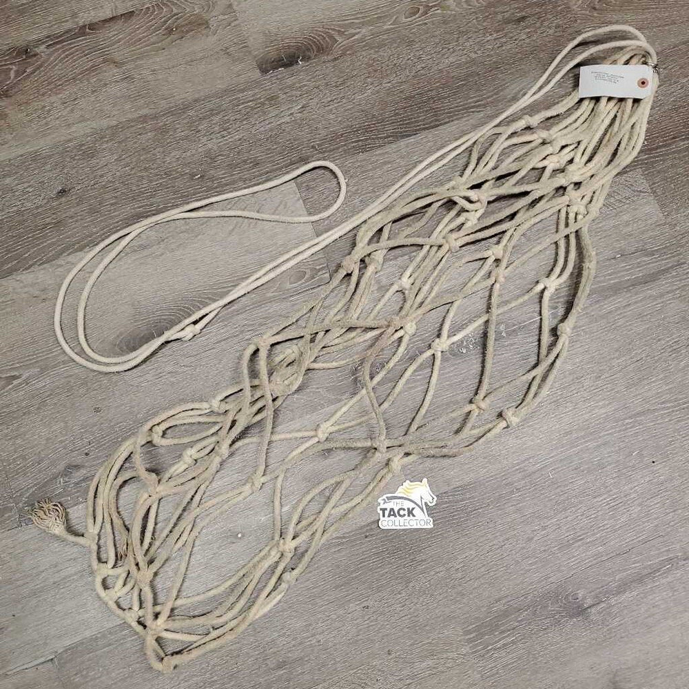 Hvy Cotton String Hay Net *fair, dingy, stains, rubs, frays, BROKEN strings