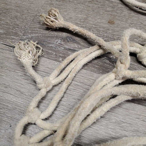 Hvy Cotton String Hay Net *fair, dingy, stains, rubs, frays, BROKEN strings
