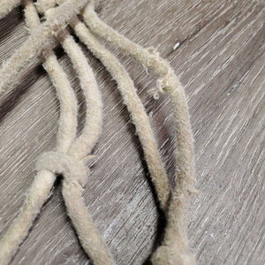 Hvy Cotton String Hay Net *fair, dingy, stains, rubs, frays, BROKEN strings