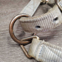 Thick Nylon Halter, adj, snap *fair, rubs, v.stained, faded, snags, discolored, dirty?, frayed holes
