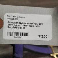 Nylon Halter *gc, dirt, stiff, faded? mnr edge rubs

