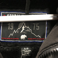 Storm Mountain Med-Long Winter Jacket, fleece lining, detachable hood, zip *vgc, mnr hair, broken inside loop

