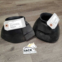 Smooth Rubber Bell Boots, velcro *gc, dirty, scuffs, scratches, velcro rubs & frays

