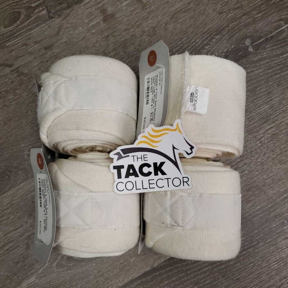 4 Thick Soft Stretchy Cotton Leg Wraps *3 - xc/vgc, clean, stains, rubs & 1 - like new