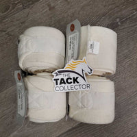 4 Thick Soft Stretchy Cotton Leg Wraps *3 - xc/vgc, clean, stains, rubs & 1 - like new

