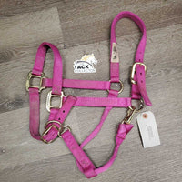 Thick Soft Nylon Halter, adj, snap *gc, dirty, mnr rubs & frays
