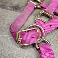 Thick Soft Nylon Halter, adj, snap *gc, dirty, mnr rubs & frays
