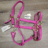Thick Soft Nylon Halter, adj, snap *gc, dirty, mnr rubs & frays
