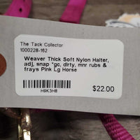 Thick Soft Nylon Halter, adj, snap *gc, dirty, mnr rubs & frays
