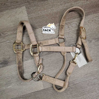 Thick Soft Nylon Halter, adj, snap *gc, v.dirty, stained, frays, pulled holes