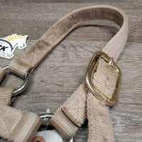 Thick Soft Nylon Halter, adj, snap *gc, v.dirty, stained, frays, pulled holes