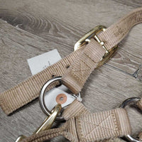 Thick Soft Nylon Halter, adj, snap *gc, v.dirty, stained, frays, pulled holes
