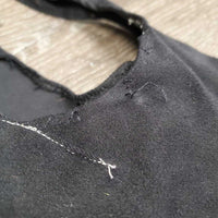 Hvy Full Face Slinky, Zipper *gc, older, hair, clean, snags, pulled & undone face stitching

