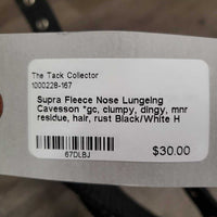 Fleece Nose Lungeing Cavesson *gc, clumpy, dingy, mnr residue, hair, rust
