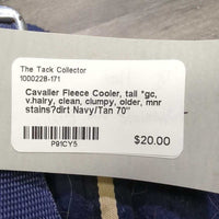Fleece Cooler, tail *gc, v.hairy, clean, clumpy, older, mnr stains?dirt
