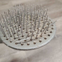 Hard Bristle Tail Brush, string *fair, broken missing teeth, chews, stains, scrapes