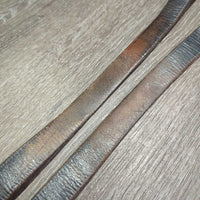Soft Stirrup Leathers *gc/fair, stretched, v.rubbed, scraped & faded, xholes, uneven
