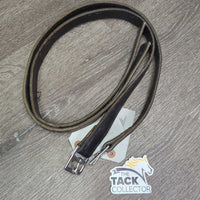 Thick Nylon Lined Stirrup Leathers *gc/fair, cut/shortened, dents, rubs, threads, rough edges
