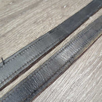 Thick Nylon Lined Stirrup Leathers *gc/fair, cut/shortened, dents, rubs, threads, rough edges
