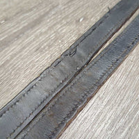 Thick Nylon Lined Stirrup Leathers *gc/fair, cut/shortened, dents, rubs, threads, rough edges
