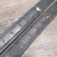 Thick Nylon Lined Stirrup Leathers *gc/fair, cut/shortened, dents, rubs, threads, rough edges
