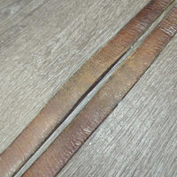 Pr Thick Stirrup Leathers *fair, v.scraped, dents, xholes, cut?shortened
