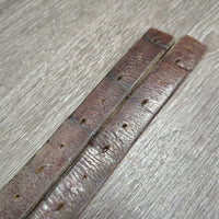 Pr Thick Stirrup Leathers *fair, v.scraped, dents, xholes, cut?shortened
